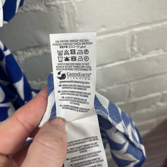 Kate Midi Shirt Dress in Mazarine Blue Birdie. Size 8 US - Picture 10 of 12